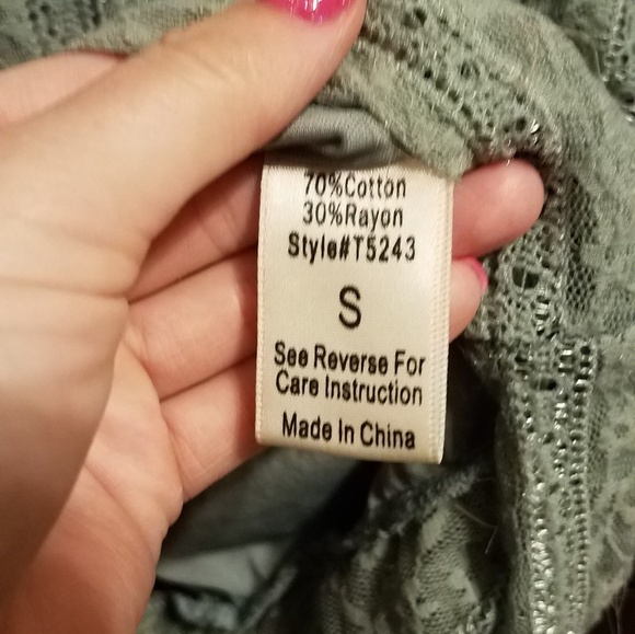 Blu pepper stylish green shirt with seethru sleeve - Picture 3 of 8